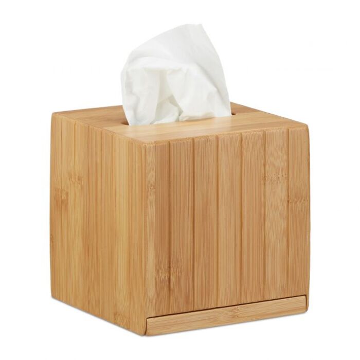 Relaxdays Kosmetiktücherbox quadratisch