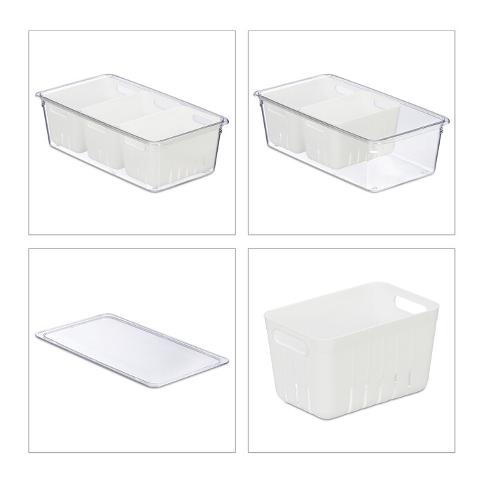 Relaxdays Kühlschrank Organizer 4er Set