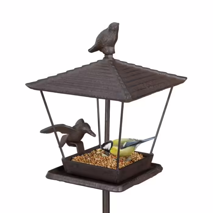 Relaxdays Vogelfutterhaus mit Erdspieß