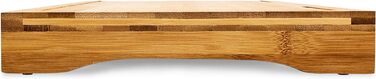 Relaxdays Bambus Schneidebrett 4,5x52x29cm mit Saftrinne, natur