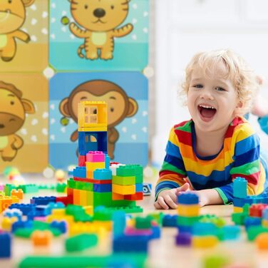 Relaxdays Kinderregal mit Tiermotiv, Kunststoff Steckregal m. Türen, Kinderzimmer Kleiderschrank m. Kleiderstange, bunt, 37 x 74 x 145 cm