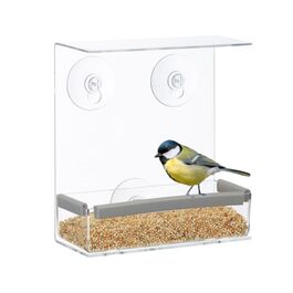 Relaxdays Vogelfutterhaus für Fenster