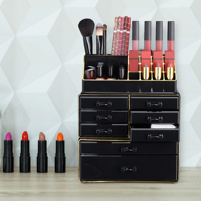 Relaxdays Make Up Organizer mit 8 Schubladen