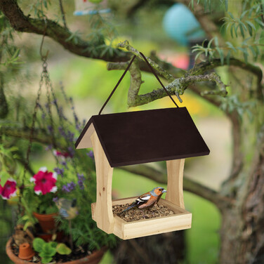 Relaxdays Vogelfutterhaus zum Aufhängen