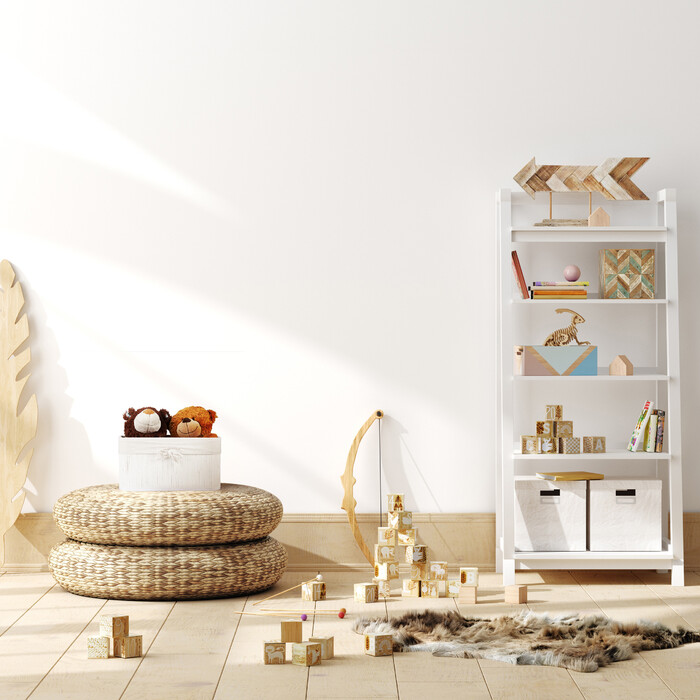 Relaxdays Aufbewahrungskorb 4er Set aus Bambus