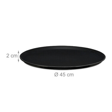 Relaxdays Rundes Gastro Serviertablett 2er Set