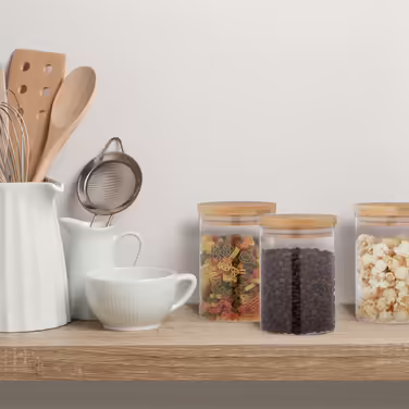 Relaxdays 4er Set Vorratsgläser mit Deckel 750 ml