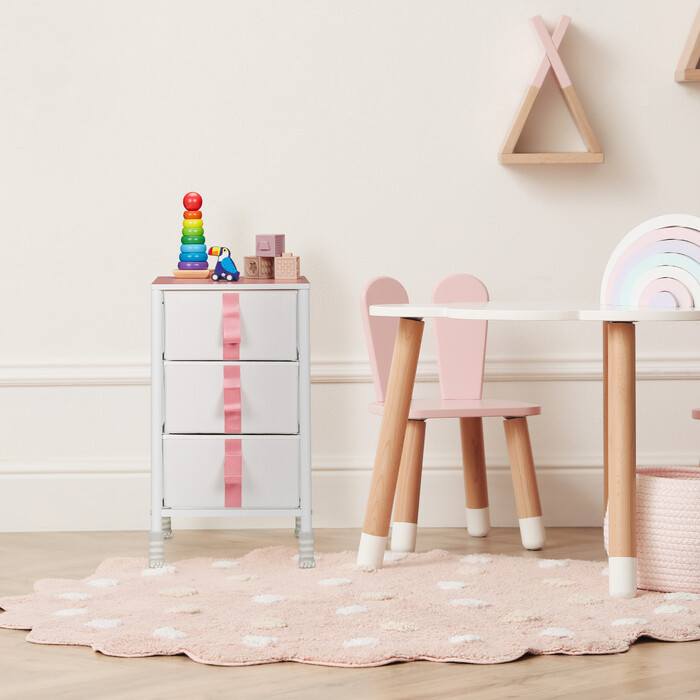 Relaxdays Kommode für Kinder 3 Schubladen