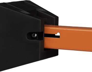 Relaxdays 6er Set Fahrrad Wandhalterung, Fahrradaufhängung, Fahrradwandhalter, Wand, HxBxT: 9,5 x 36 x 9,5 cm, orange-schwarz
