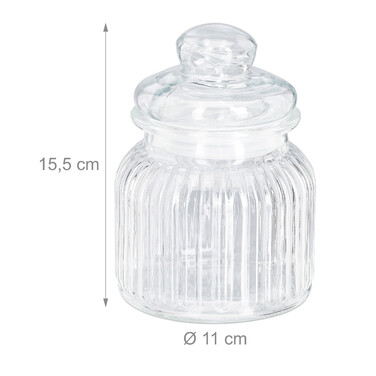 Relaxdays Vorratsgläser 6er Set 700 ml
