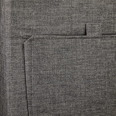 Relaxdays Faltbarer Sitzhocker, Leinen, Aufbewahrungsbox, 38x38x38 cm, Braun