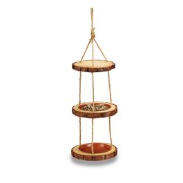 Relaxdays Vogelfutterstation mit 2 Schalen