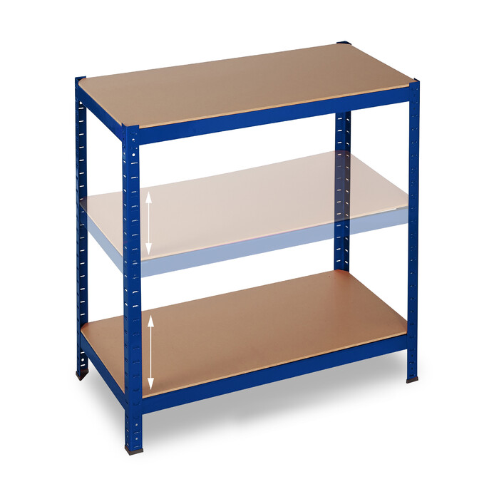 Relaxdays Schwerlastregal blau