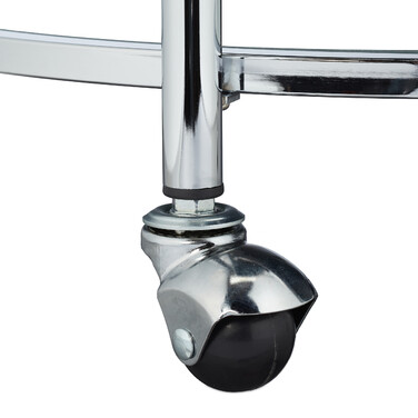 Relaxdays Servierwagen rund Silber