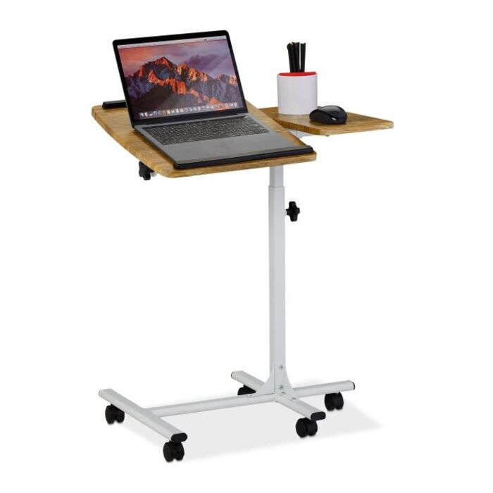 Relaxdays Laptoptisch höhenverstellbar mit Rollen