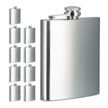 Relaxdays Flachmann 10er Set 200ml