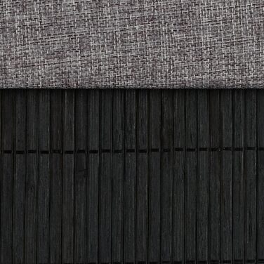 Relaxdays faltbarer Sitzhocker mit Stauraum, gepolstert, Bambus, 36x35x35 cm, Schwarz/Grau
