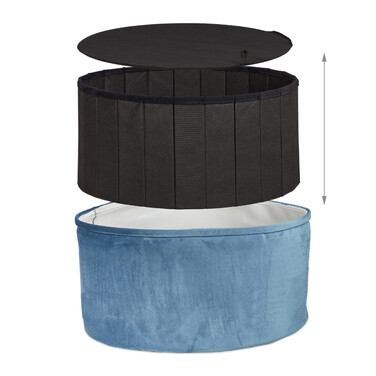 Relaxdays Runder Sitzhocker mit Stauraum