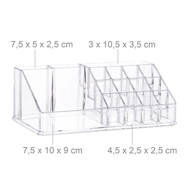Relaxdays Make-Up Organizer mit 4 Schubladen