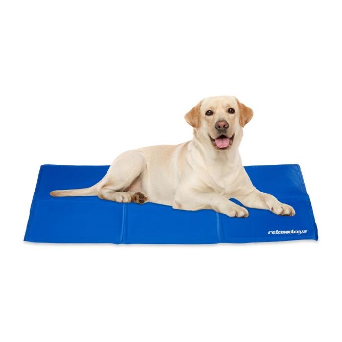 Relaxdays Blaue Kühlmatte für Hunde