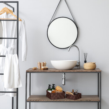 Relaxdays Brauner Aufbewahrungskorb 3er Set