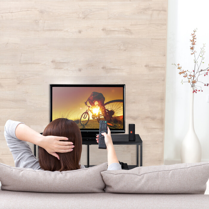 Relaxdays TV Lowboard MDF in Schwarz