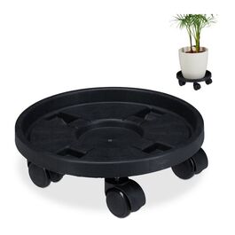 Relaxdays Pflanzenroller Kunststoff klein 2er Set
