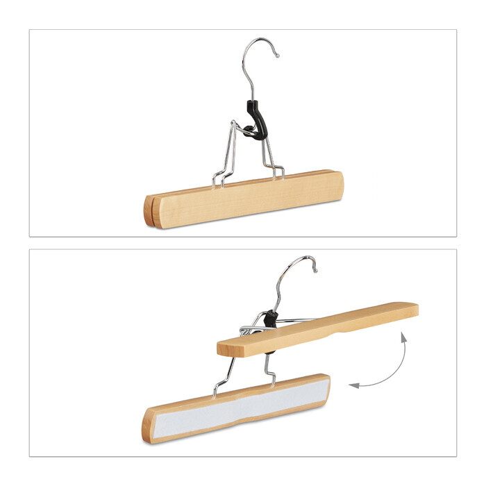 Relaxdays Hosenspanner Holz 12er Set