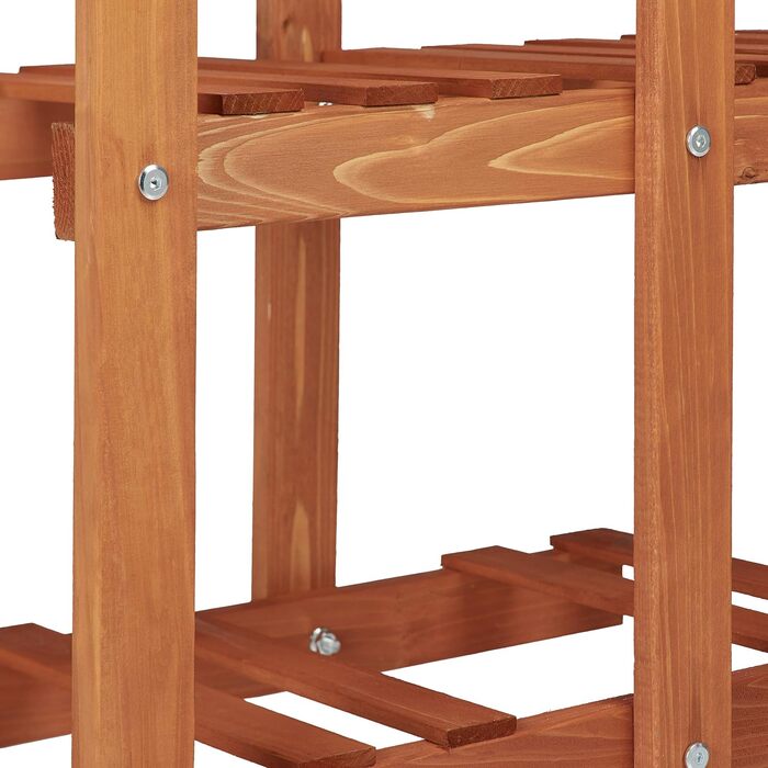 Relaxdays Blumenregal aus Holz, 5 Ebenen, für innen, ca. 125x81x25 cm, hellbraun