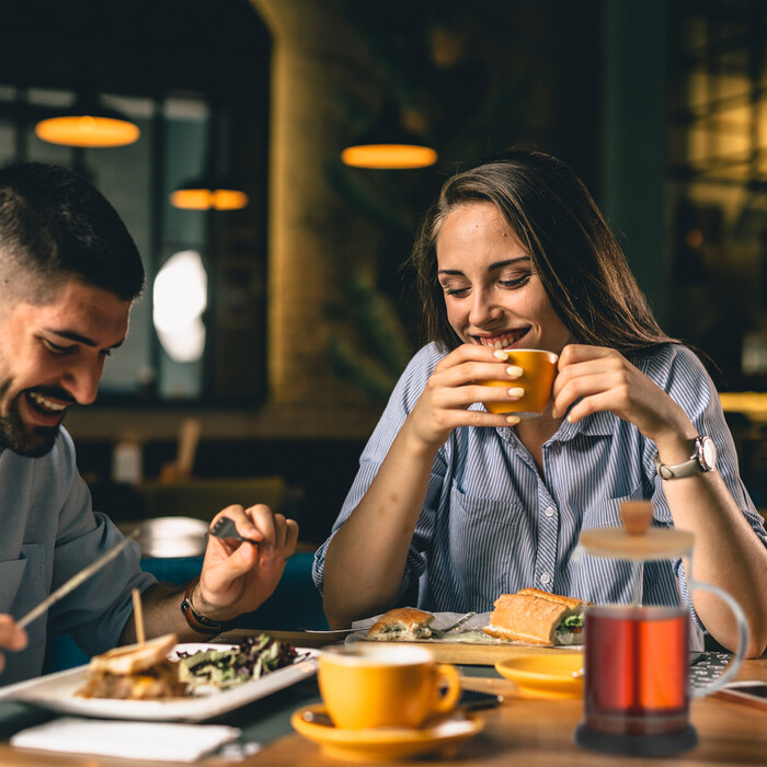 Relaxdays Kaffeebereiter mit Bambusdeckel