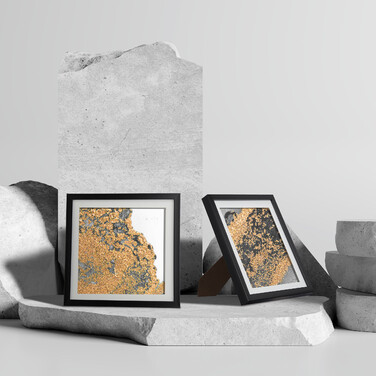 Relaxdays Bilderrahmen 38,5 x 38,5 cm 2er Set