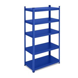 Relaxdays Blaues Schwerlastregal Metall 5 Ebenen