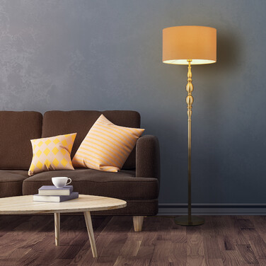Relaxdays Stehlampe Wohnzimmer beige