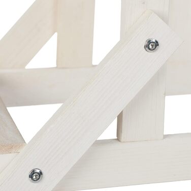 Relaxdays Blumentreppe Holz, 3 Stufen, 5 Ablagen, Shabby Chic, HBT: 83x83x28 cm, Weiß