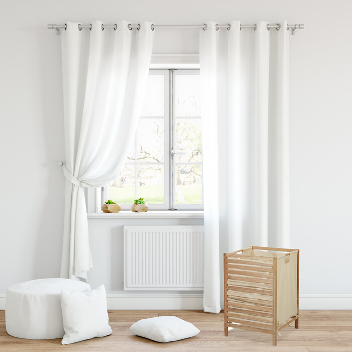 Relaxdays Wäschekorb Walnussholz