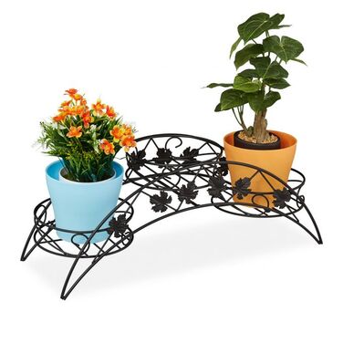 Relaxdays Blumentreppe für 3 Pflanzen