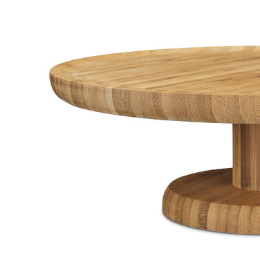 Relaxdays Tortenplatte Bambus Ø 33 cm