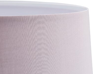 Relaxdays Stehlampe, Stoffschirm, chrom Fuß, E27, Ø 40 cm, 148,5 cm hoch, Altrosa