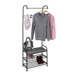 Relaxdays Garderobe mit Schuhablage & Sitzbank