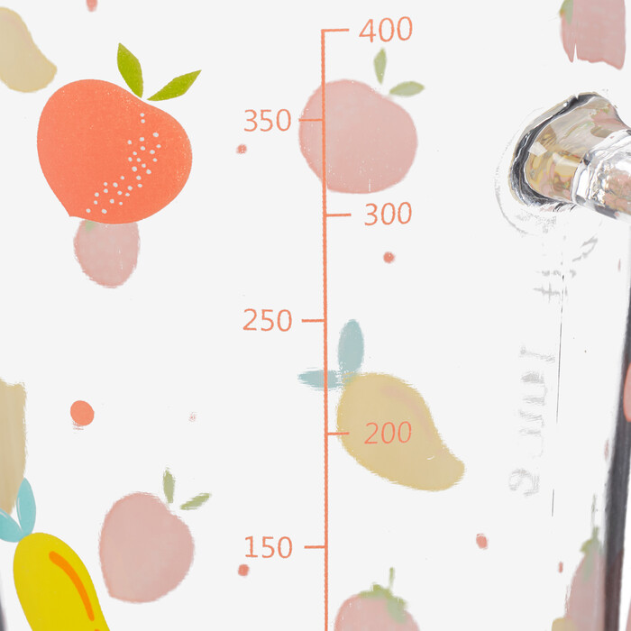 Relaxdays 2er Set Kindergläser mit Früchte-Motiv