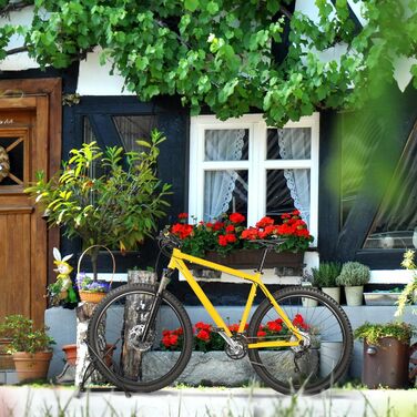 Relaxdays Fahrradständer Boden, für 2, 60 mm Reifenbreite, Metall, Garage, Fahrrad-Abstellständer, schwarz