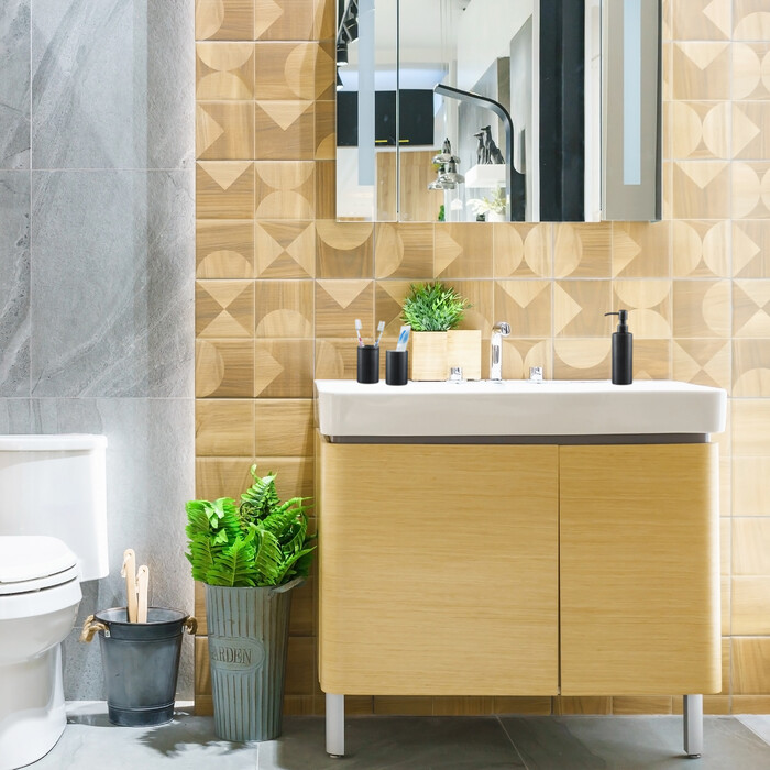 Relaxdays 4-tlg. Badezimmer Set in Anthrazit