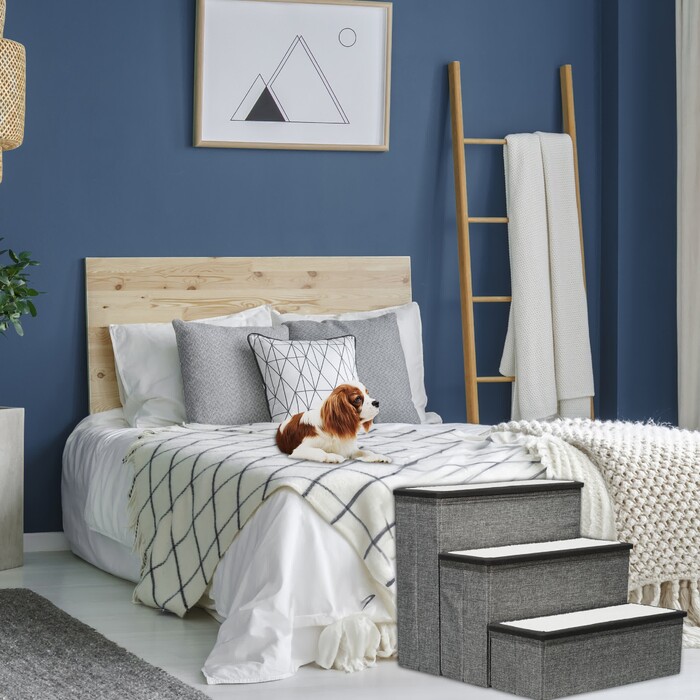 Relaxdays  Faltbare Hundetreppe 3 Stufen