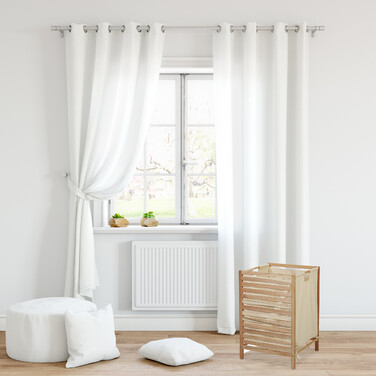 Relaxdays Wäschekorb Walnussholz