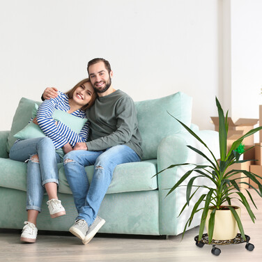 Relaxdays Pflanzenroller Gusseisen