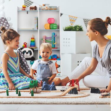 Relaxdays Kinderregal, HxBxT: 90 x 59 x 30 cm, Kinderzimmerregal mit Hundemotiv, 8 Fächer, MDF, Bücherregal Kinder, bunt