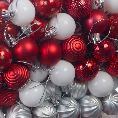 Relaxdays Weihnachtskugeln im 103er Set