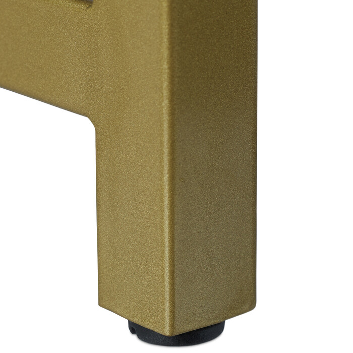Relaxdays Couchtisch Glas Schwarz & Gold