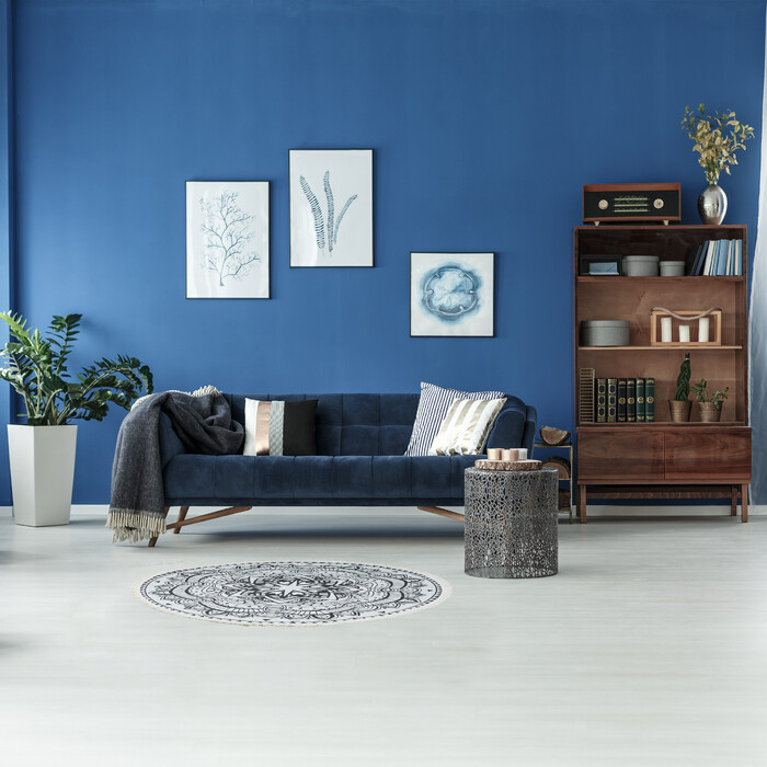 Relaxdays Runder Teppich im Mandala-Design