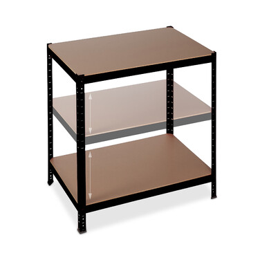 Relaxdays Schwerlastregal 1325kg Schwarz